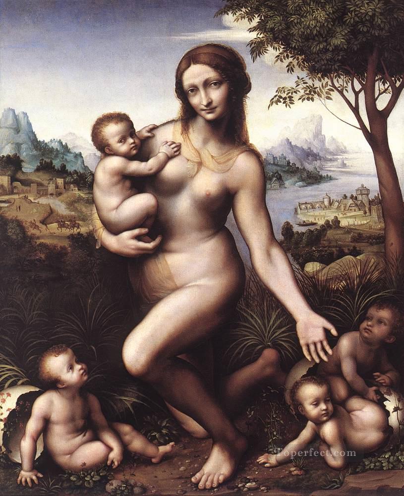 Leda 1530 Leonardo da Vinci Oil Paintings
